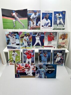 Vladimir Guerrero Sr AND Jr lot of 15 with Vlad Sr rookie card